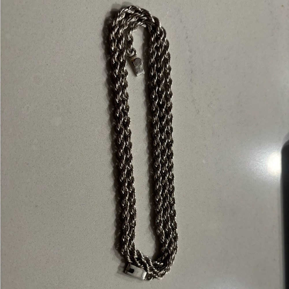 Men’s silver rope chain
